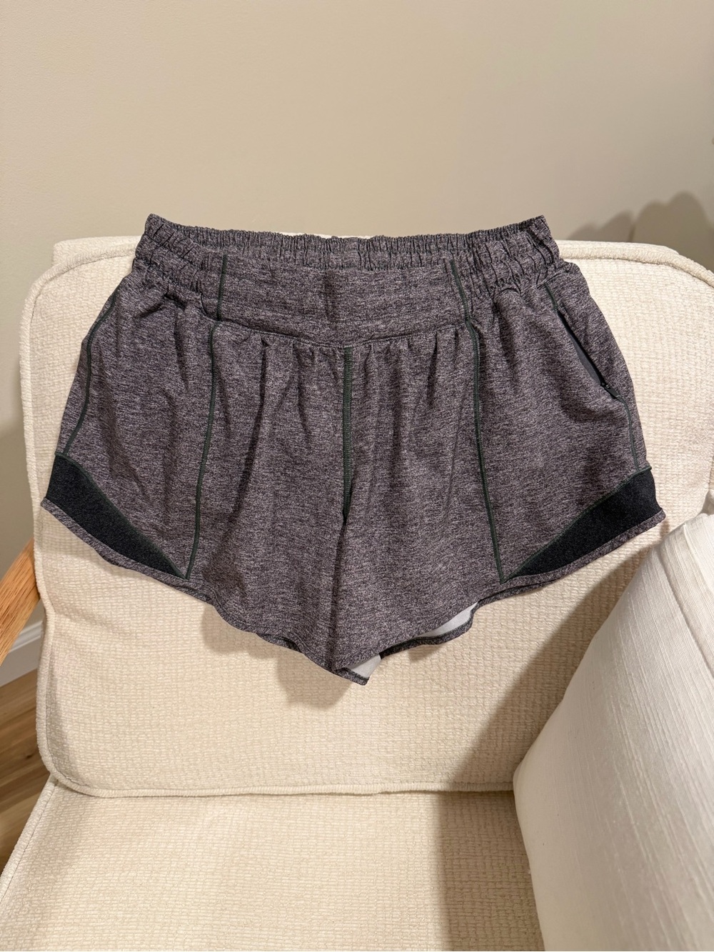 lululemon athletica Heathered Gray Running Shorts